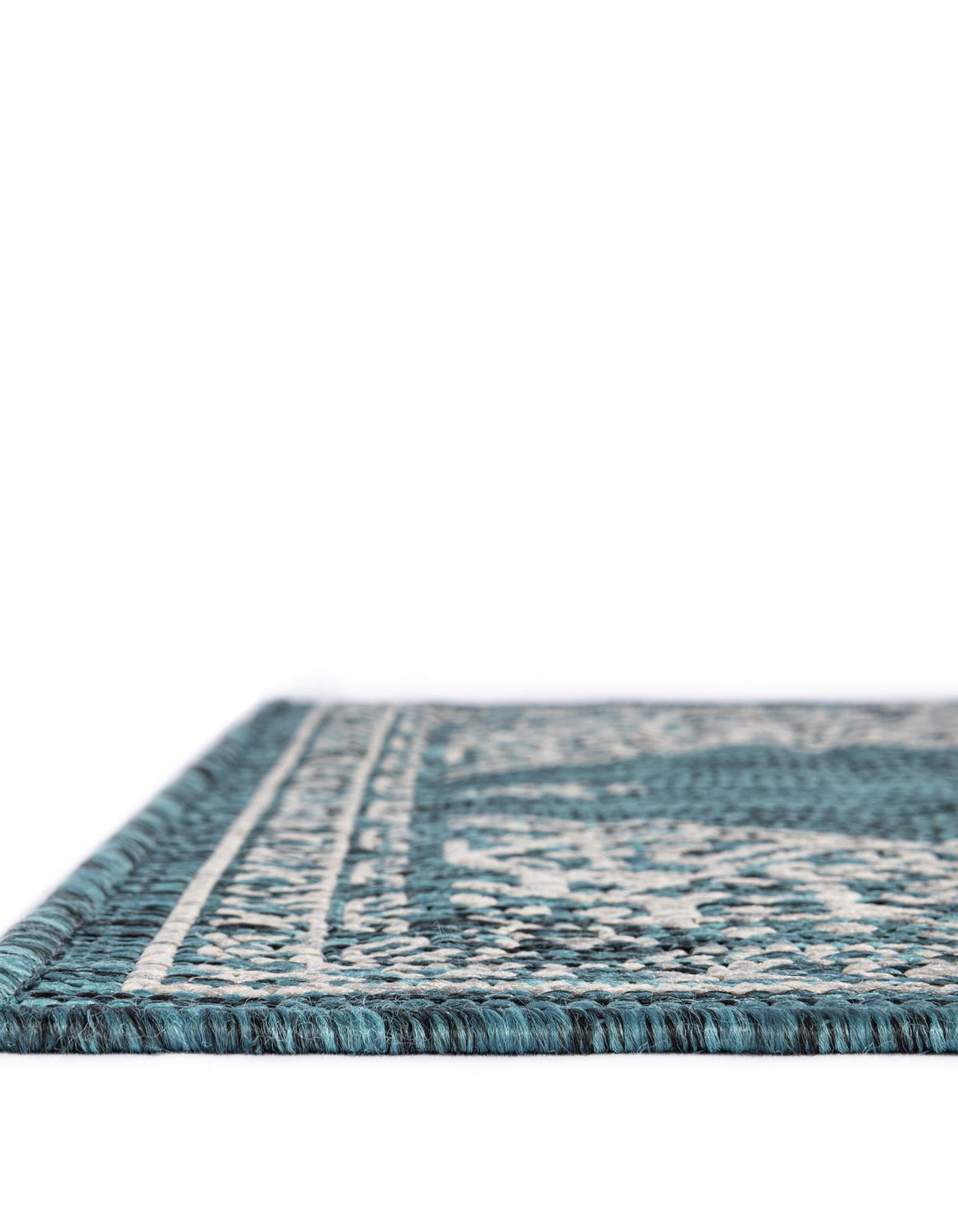 Patio Heritage Collection Area Rug -  Charleston (Teal) Rectangle Teal  lifestyle 7