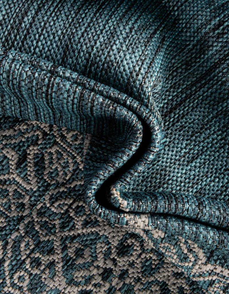 Patio Heritage Collection Area Rug -  Charleston (Teal) Rectangle Teal  lifestyle 8