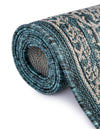 Patio Heritage Collection Area Rug -  Charleston (Teal) Rectangle Teal  lifestyle 12