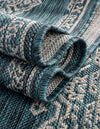 Patio Heritage Collection Area Rug -  Charleston (Teal) Rectangle Teal  lifestyle 13