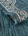 Patio Heritage Collection Area Rug -  Charleston (Teal) Rectangle Teal  lifestyle 15