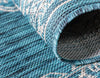 Patio Heritage Collection Area Rug -  Charleston (Teal) Rectangle Teal  lifestyle 16