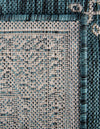 Patio Heritage Collection Area Rug -  Charleston (Teal) Rectangle Teal  lifestyle 18