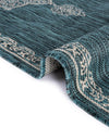 Patio Heritage Collection Area Rug -  Charleston (Teal) Rectangle Teal  lifestyle 19