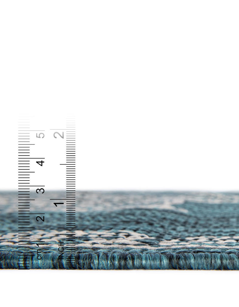 Patio Heritage Collection Area Rug -  Charleston (Teal) Rectangle Teal  lifestyle 21