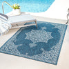 Patio Heritage Collection Area Rug -  Charleston (Teal) Rectangle Teal  lifestyle 16