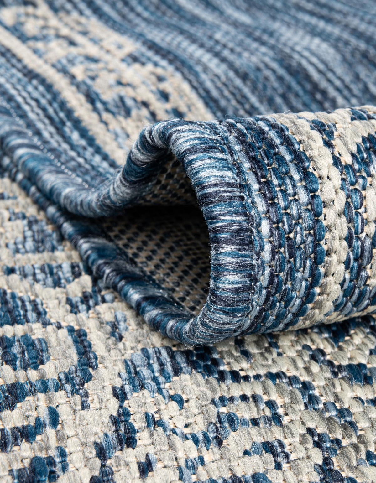 Patio Heritage Collection Area Rug -  Charleston (Blue) Rectangle Blue  lifestyle 5
