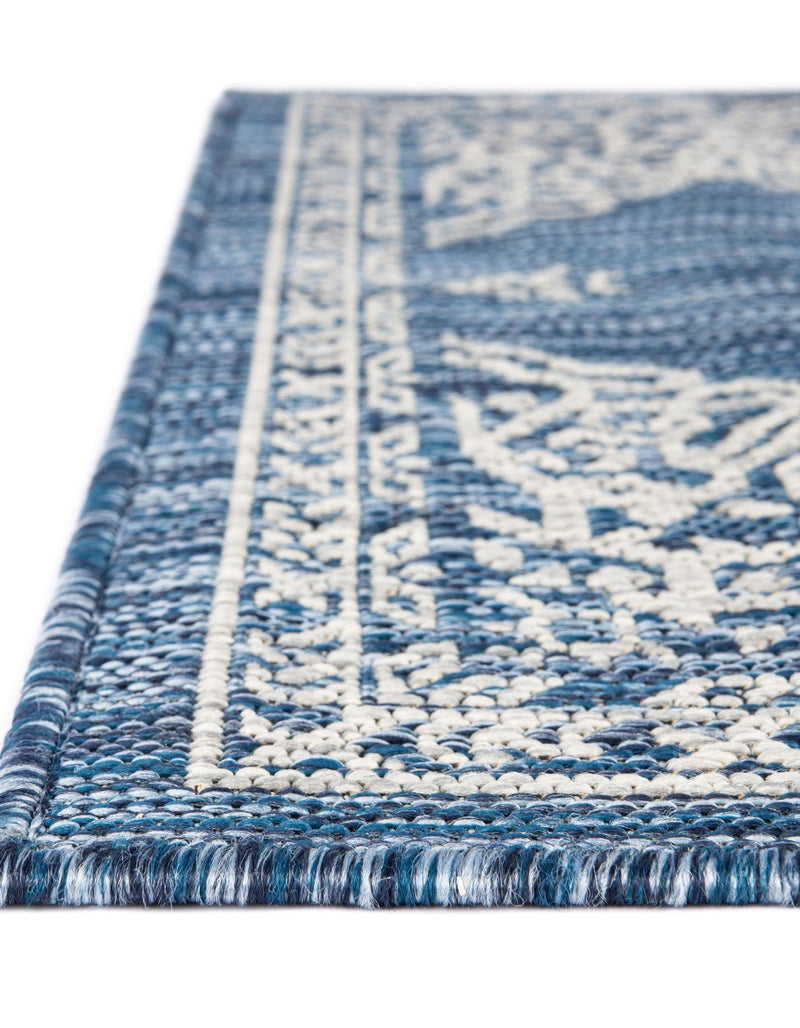Patio Heritage Collection Area Rug -  Charleston (Blue) Rectangle Blue  lifestyle 6