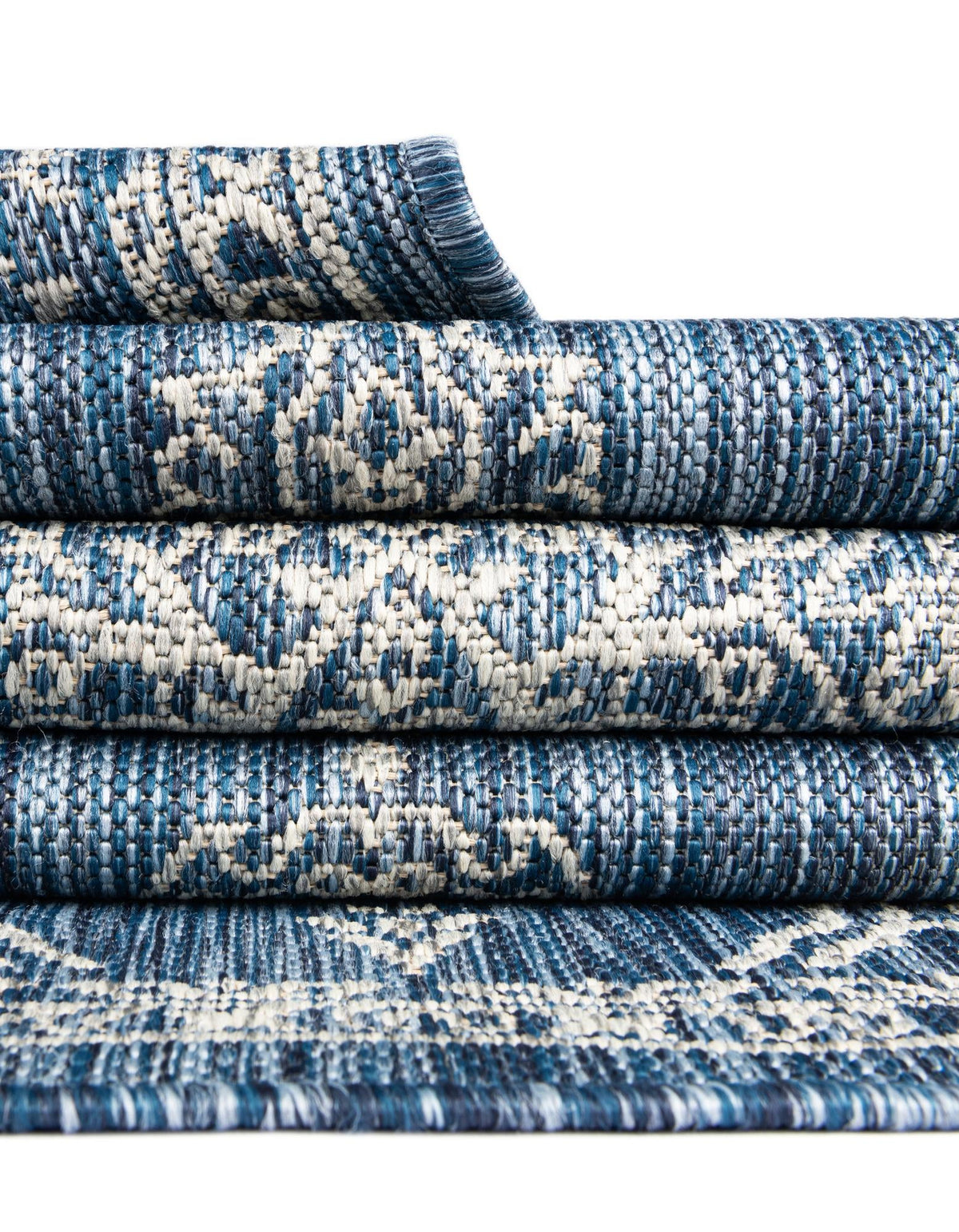 Patio Heritage Collection Area Rug -  Charleston (Blue) Rectangle Blue  lifestyle 13