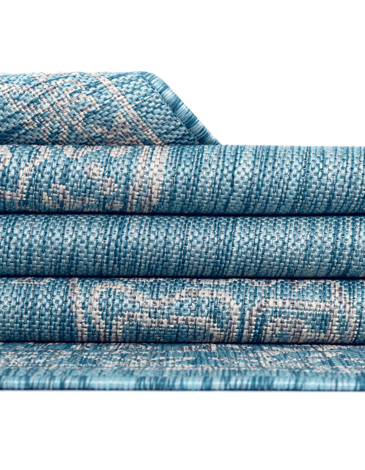Patio Heritage Collection Area Rug -  Charleston (Light Aqua) Rectangle Light Aqua  lifestyle 14
