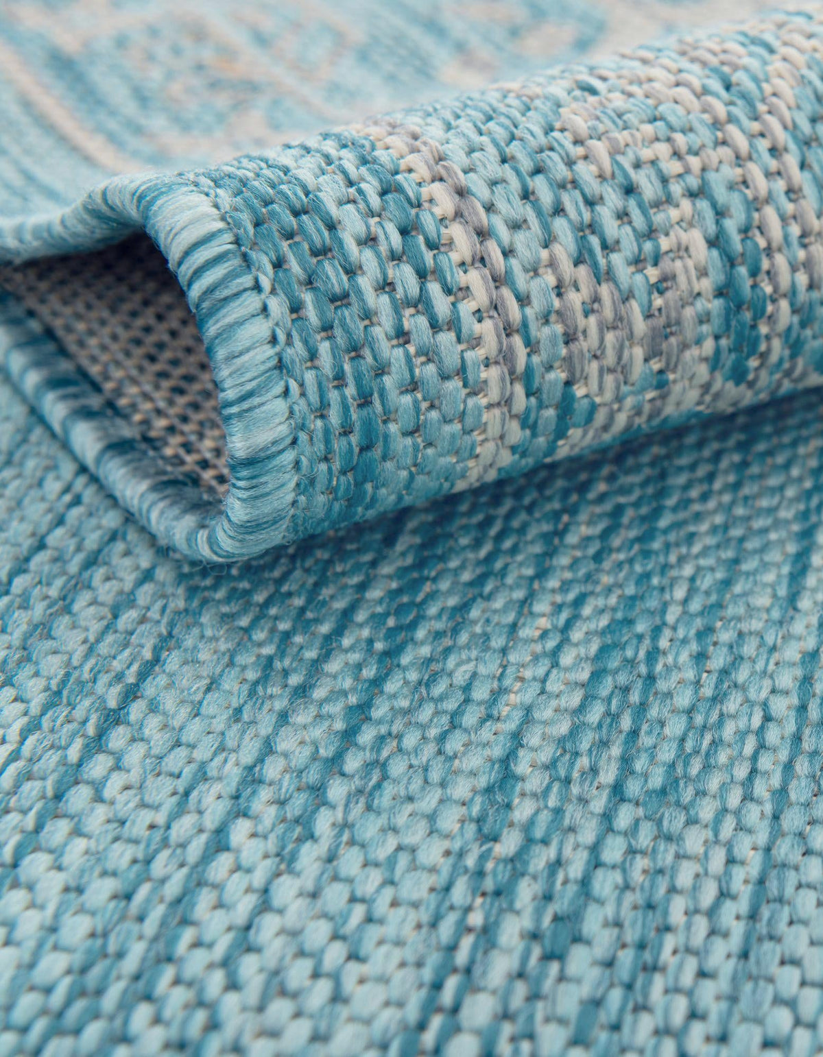Patio Heritage Collection Area Rug -  Charleston (Light Aqua) Rectangle Light Aqua  lifestyle 15
