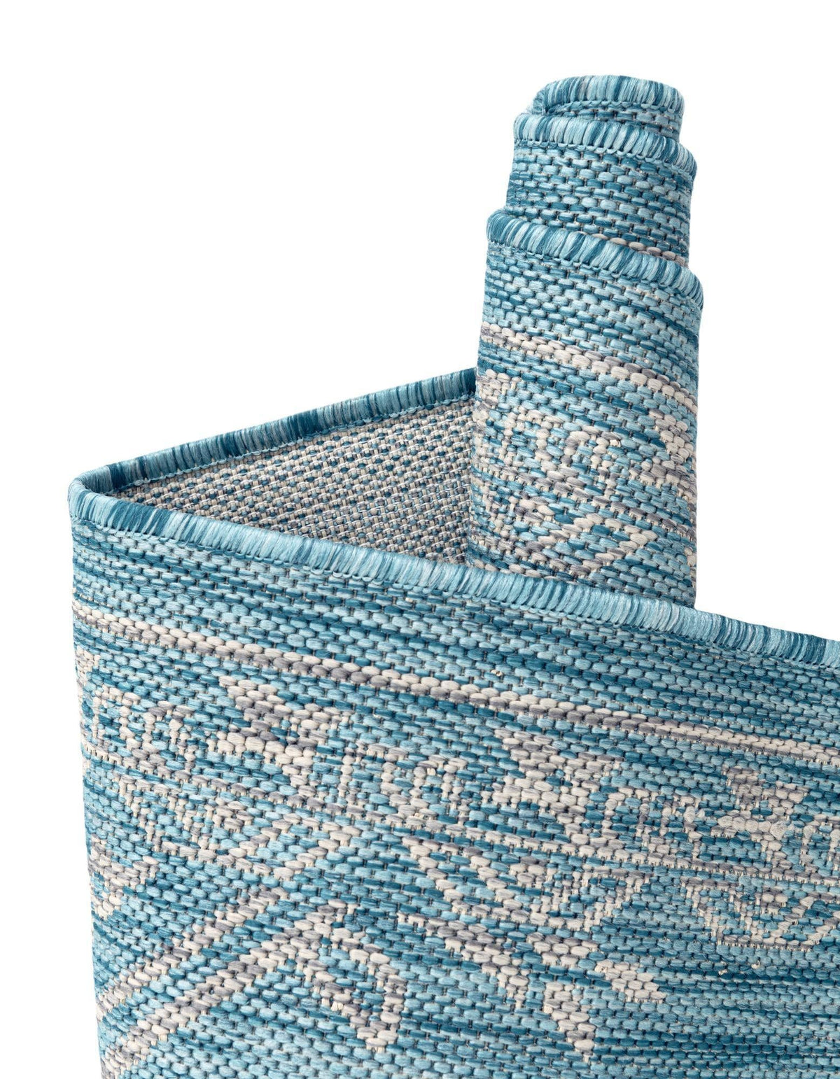 Patio Heritage Collection Area Rug -  Charleston (Light Aqua) Rectangle Light Aqua  lifestyle 20