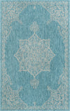 Patio Heritage Collection Area Rug -  Charleston (Light Aqua) Rectangle Light Aqua  lifestyle 2