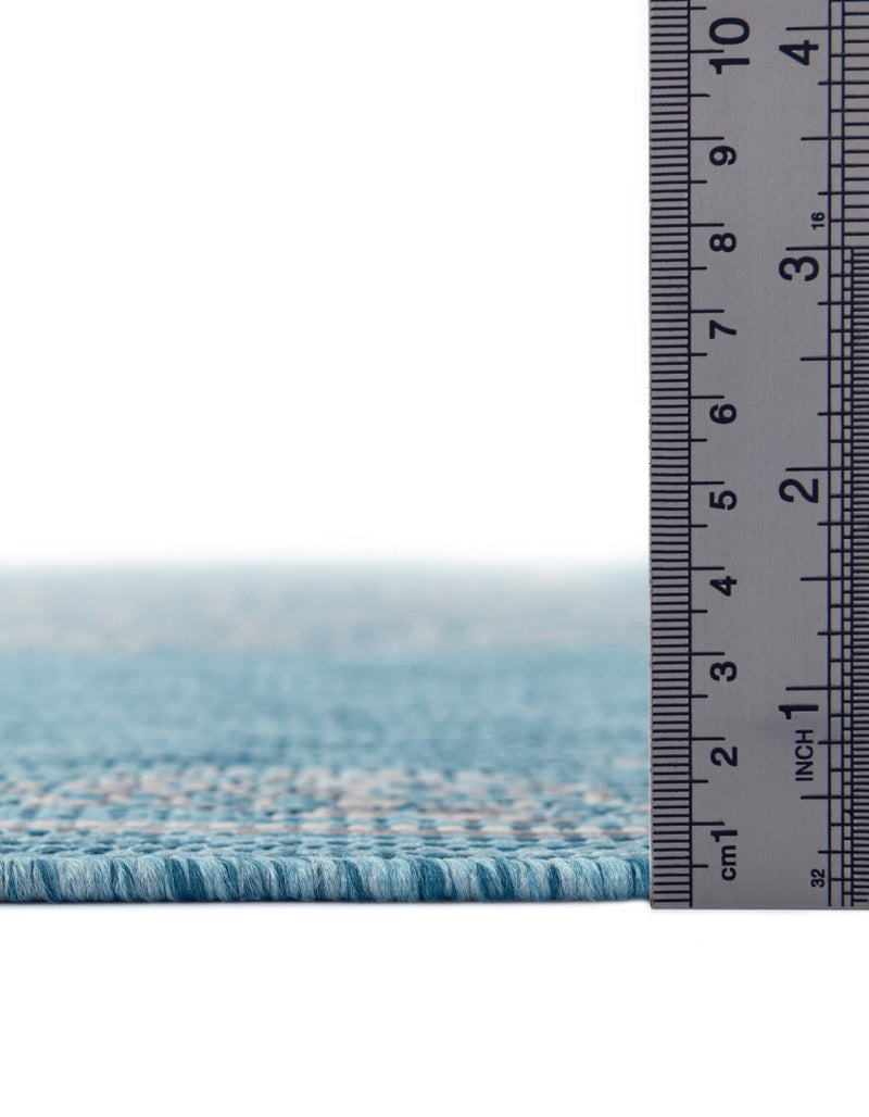 Patio Heritage Collection Area Rug -  Charleston (Light Aqua) Rectangle Light Aqua  lifestyle 26