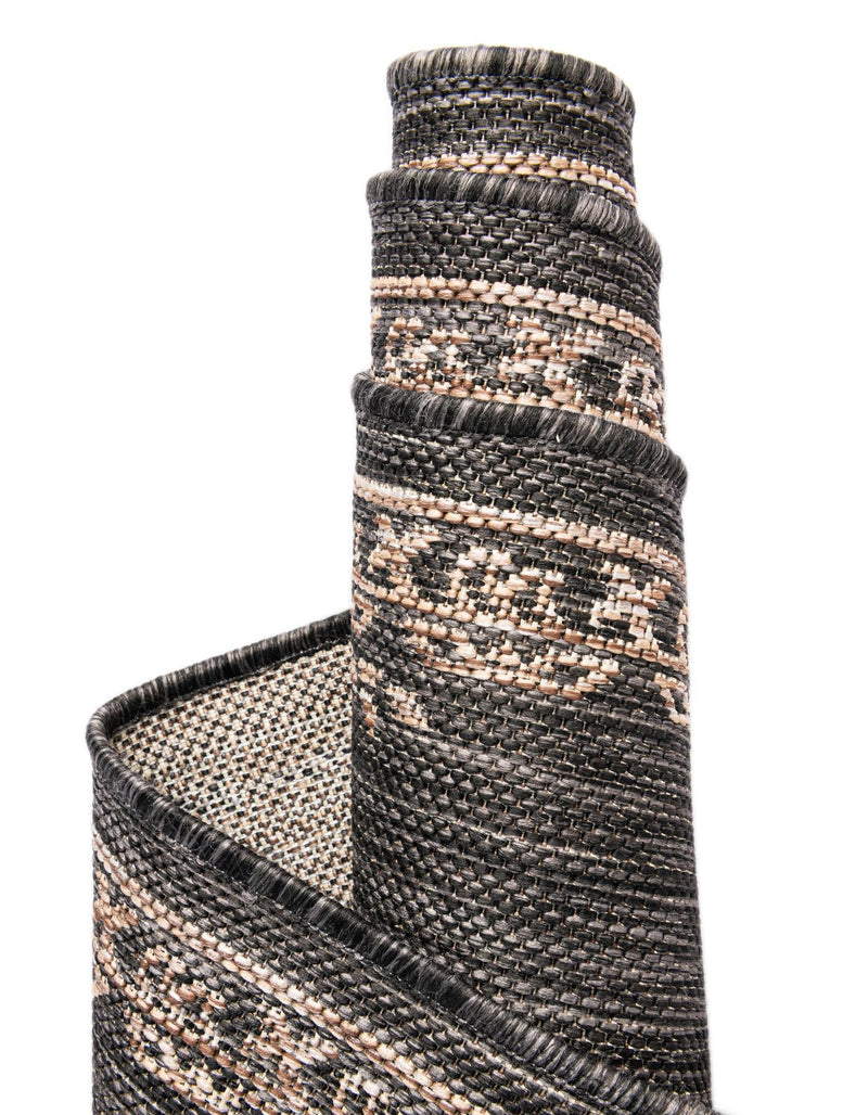 Patio Heritage Collection Area Rug -  Charleston (Charcoal Gray) Rectangle Charcoal Gray  lifestyle 11