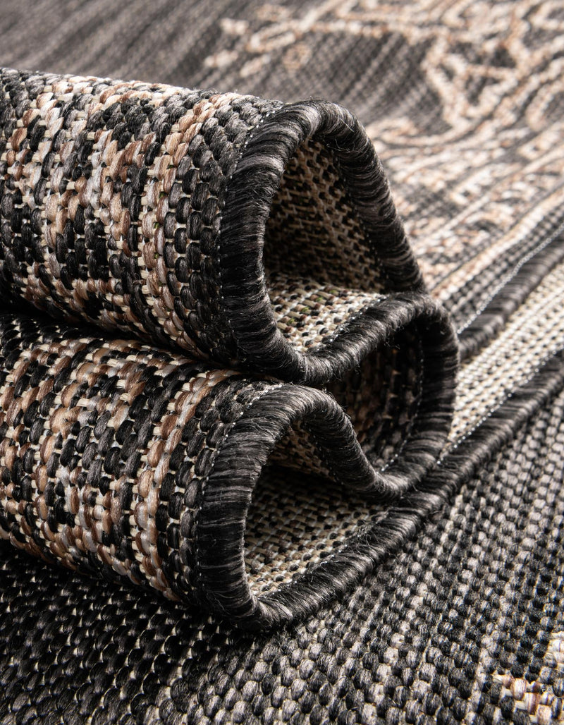 Patio Heritage Collection Area Rug -  Charleston (Charcoal Gray) Rectangle Charcoal Gray  lifestyle 13