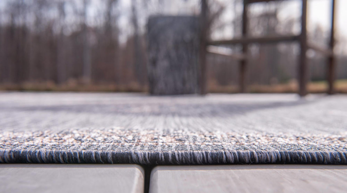 Patio Heritage Collection Area Rug -  Charleston (Charcoal Gray) Rectangle Charcoal Gray  lifestyle 15