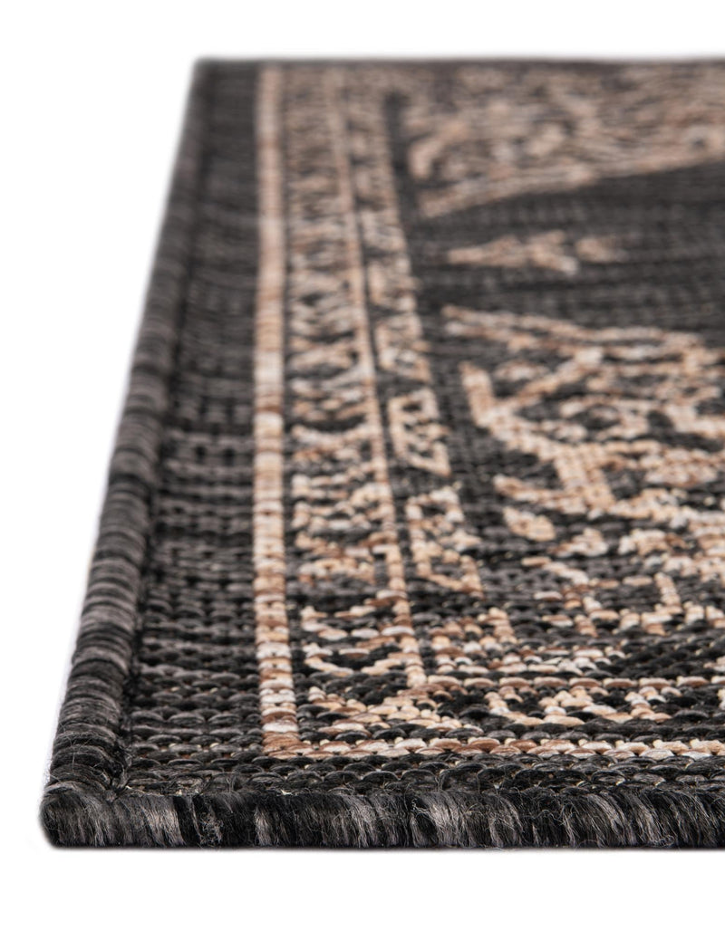Patio Heritage Collection Area Rug -  Charleston (Charcoal Gray) Rectangle Charcoal Gray  lifestyle 17