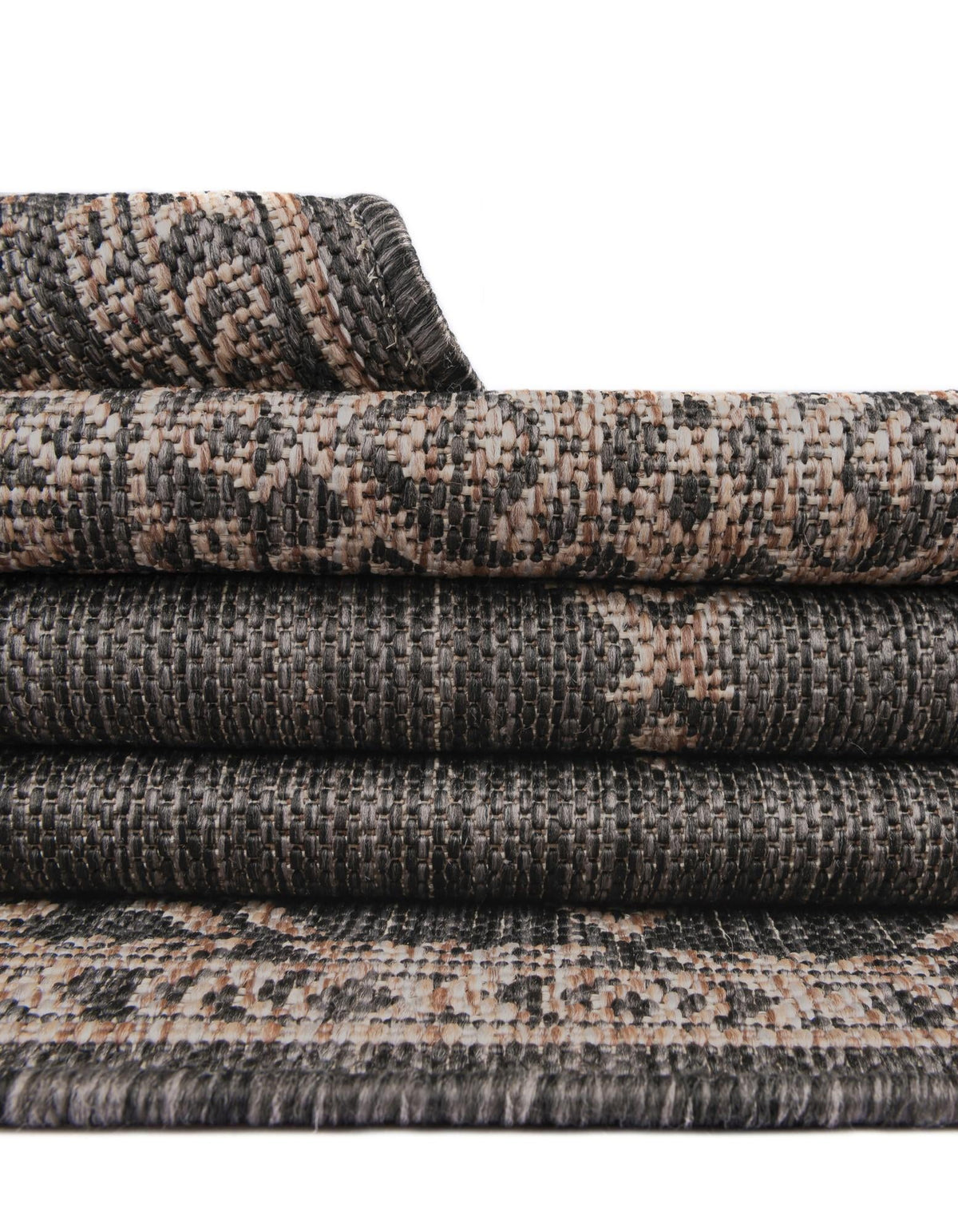 Patio Heritage Collection Area Rug -  Charleston (Charcoal Gray) Rectangle Charcoal Gray  lifestyle 25