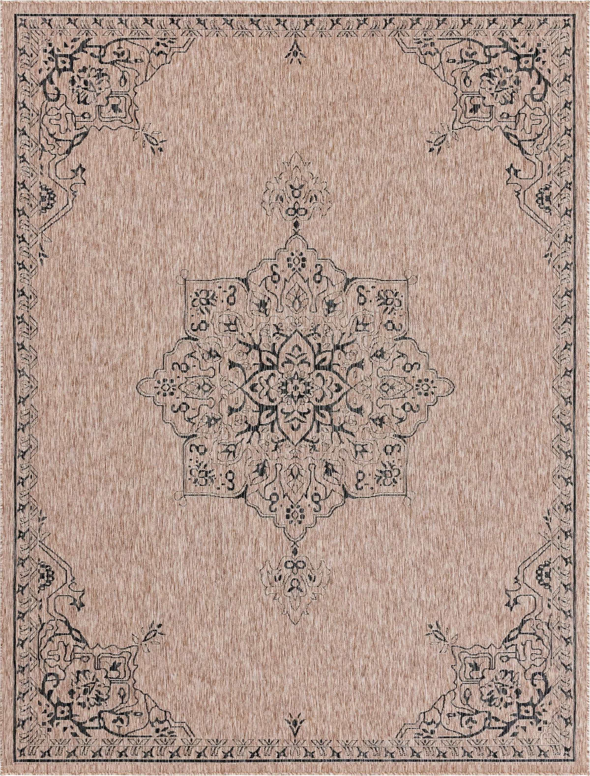 Patio Heritage Collection Area Rug -  Charleston (Beige) Rectangle Beige Main