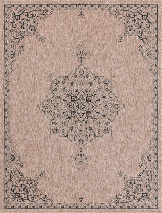 Patio Heritage Collection Area Rug -  Charleston (Beige) Rectangle Beige Main