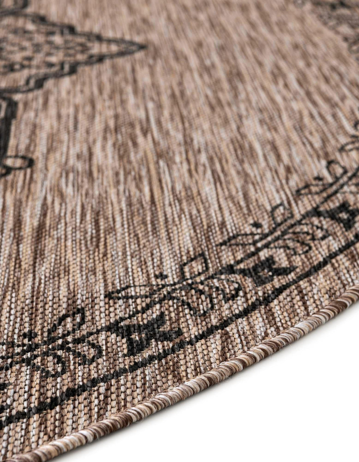 Patio Heritage Collection Area Rug -  Charleston (Beige) Round Beige  lifestyle 43