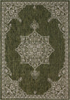 Patio Heritage Collection Area Rug -  Charleston (Green) Rectangle Green  lifestyle 2