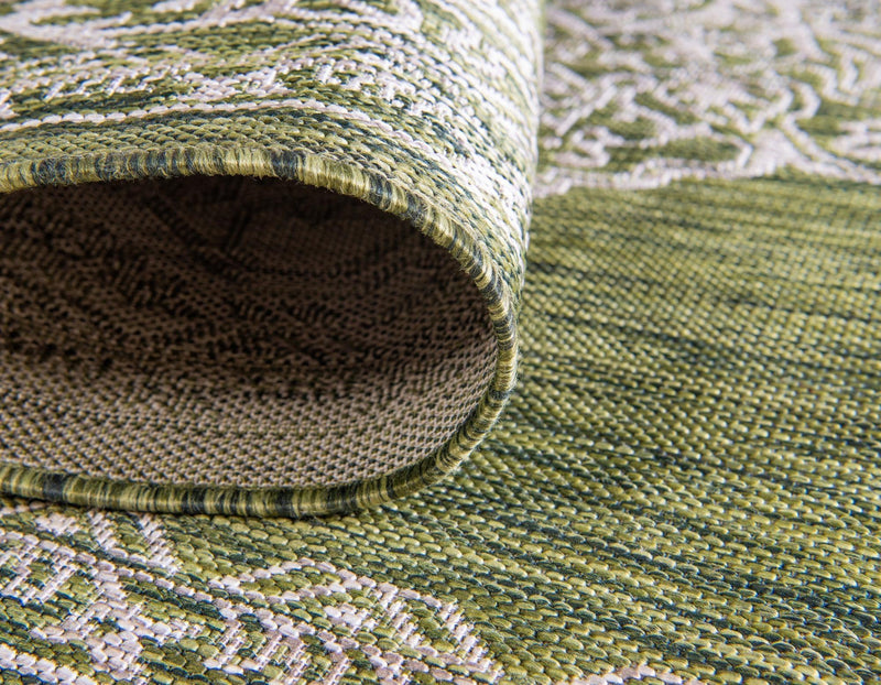Patio Heritage Collection Area Rug -  Charleston (Green) Rectangle Green  lifestyle 16