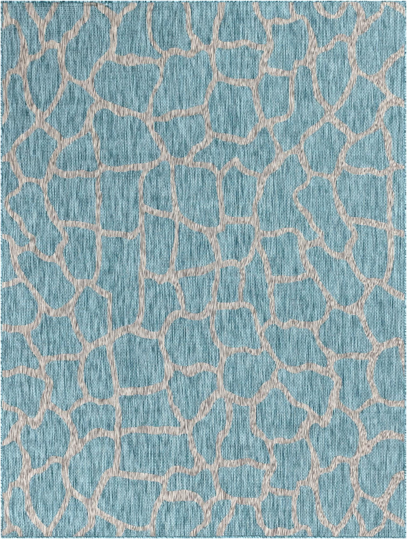 Savannah Escape Collection Area Rug -  Rainforest Rectangle Light Aqua  lifestyle 4