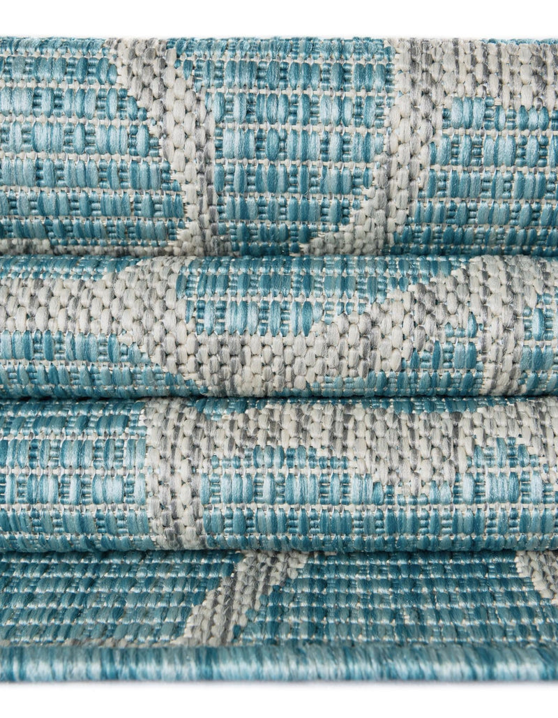 Savannah Escape Collection Area Rug -  Rainforest Rectangle Light Aqua  lifestyle 69