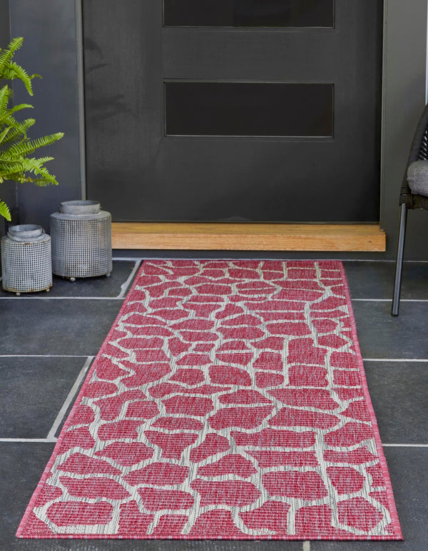 Jungle Expedition Collection Area Rug -  Rainforest Runner Magenta  lifestyle 3
