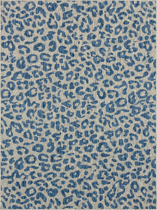 Jungle Expedition Collection Area Rug -  Amazon (Blue) Rectangle Blue Main