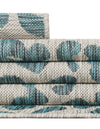 Savannah Escape Collection Area Rug -  Amazon (Teal) Round Teal  lifestyle 45