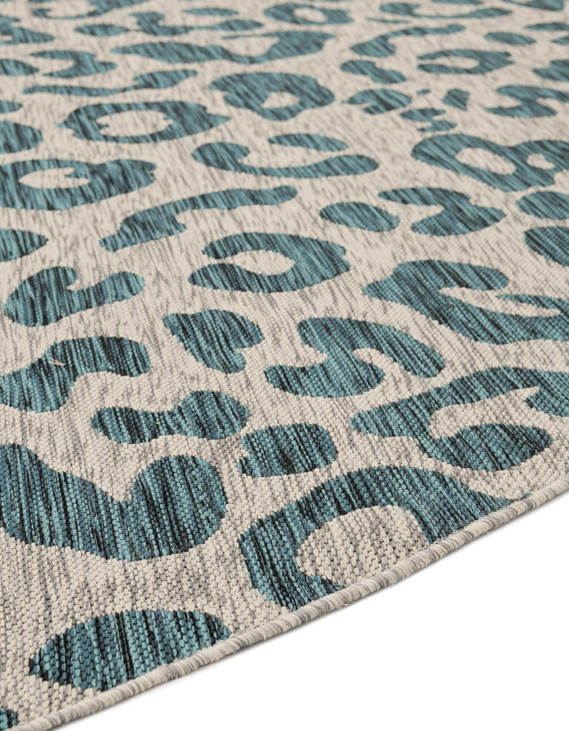 Savannah Escape Collection Area Rug -  Amazon (Teal) Round Teal  lifestyle 23