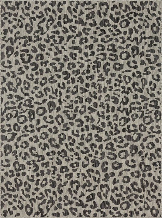 Jungle Expedition Collection Area Rug -  Amazon (Light Gray) Rectangle Light Gray Main