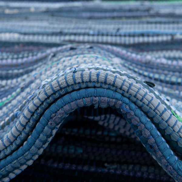 Indigo Weave Cotton Collection Area Rug - Santorini (Navy Blue) Rectangle Navy Blue  lifestyle 8