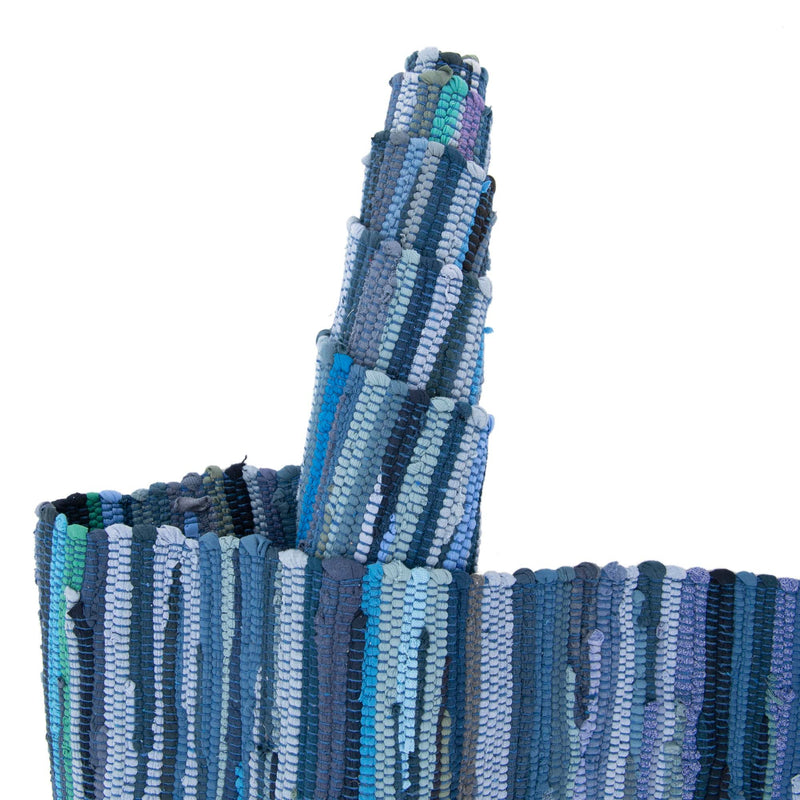 Indigo Weave Cotton Collection Area Rug - Santorini (Navy Blue) Rectangle Navy Blue  lifestyle 11