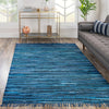 Indigo Weave Cotton Collection Area Rug - Santorini (Navy Blue) Rectangle Navy Blue  lifestyle 16
