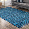 Indigo Weave Cotton Collection Area Rug - Santorini (Navy Blue) Rectangle Navy Blue  lifestyle 17