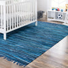 Indigo Weave Cotton Collection Area Rug - Santorini (Navy Blue) Rectangle Navy Blue  lifestyle 18
