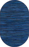 Indigo Weave Cotton Collection Area Rug - Santorini (Navy Blue) Oval Navy Blue  lifestyle 19