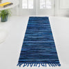 Indigo Weave Cotton Collection Area Rug - Santorini (Navy Blue) Runner Navy Blue  lifestyle 70