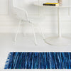 Indigo Weave Cotton Collection Area Rug - Santorini (Navy Blue) Runner Navy Blue  lifestyle 71