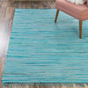Indigo Weave Cotton Collection Area Rug - Santorini (Light Blue) Rectangle Light Blue  lifestyle 19