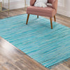 Indigo Weave Cotton Collection Area Rug - Santorini (Light Blue) Rectangle Light Blue  lifestyle 20
