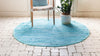 Indigo Weave Cotton Collection Area Rug - Santorini (Light Blue) Round Light Blue  lifestyle 34