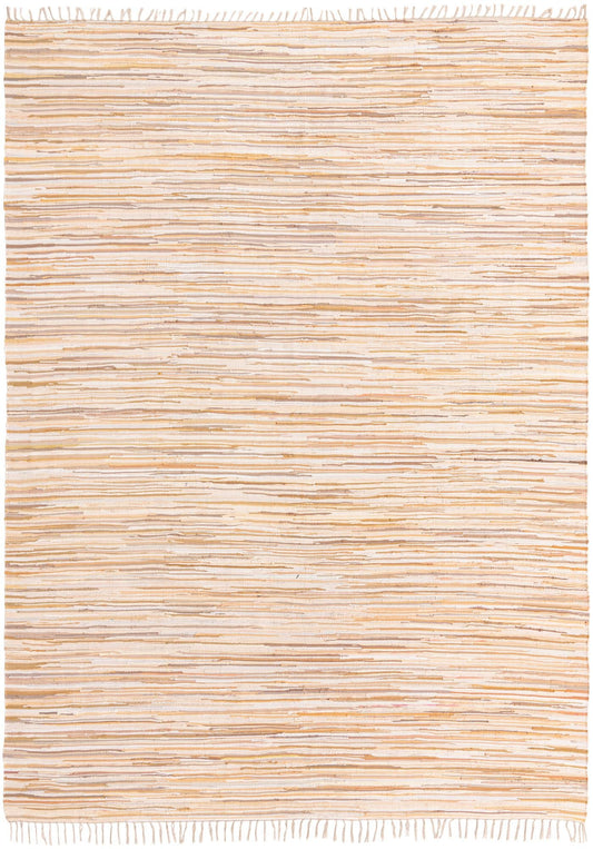 Indigo Weave Cotton Collection Area Rug - Santorini (Beige) Rectangle Beige Main