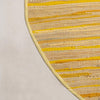Indigo Weave Cotton Collection Area Rug - Santorini (Yellow) Oval Yellow  lifestyle 43