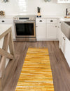 Indigo Weave Cotton Collection Area Rug - Santorini (Yellow) Runner Yellow  lifestyle 21