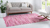 Indigo Weave Cotton Collection Area Rug - Santorini (Pink) Rectangle Pink  lifestyle 3